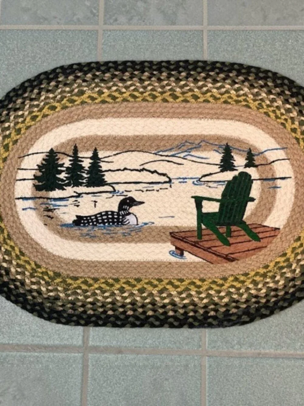 Adirondack Loon Oval Rug 20 x 30